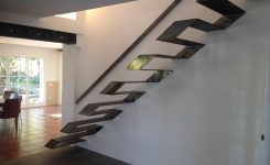 Serpentine metal stairs